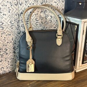 Chic Black and Tan Women's Satchel